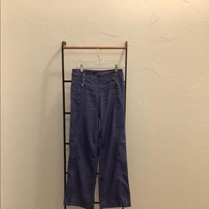 Sailor-style linen pants